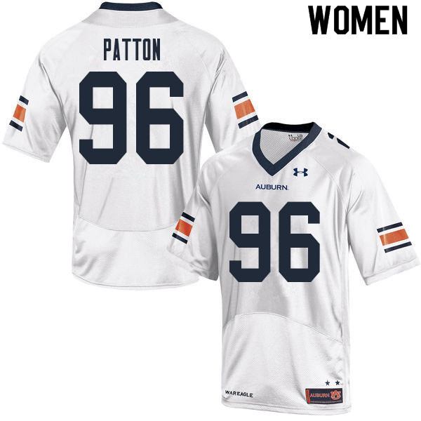 Women #96 Ben Patton Auburn Tigers College Football Jerseys Sale-White - Click Image to Close
